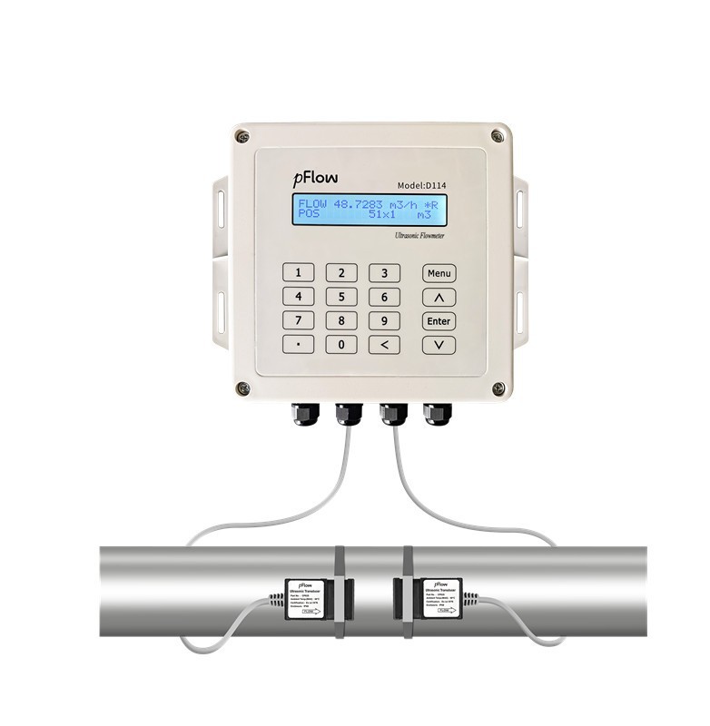Aquaculture RS485 Clamp On Flowmeter Digital Ultrasonic Water Meter suppliers